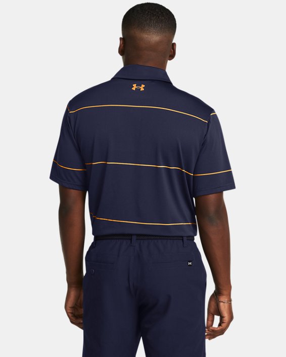 男士UA Playoff 3.0 Stripe Polo衫 in Blue image number 1